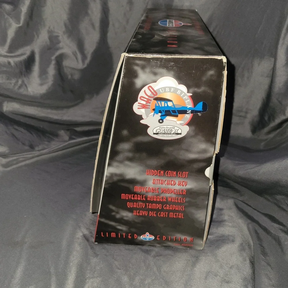 GEARBOX WACO UBF Airplane AMOCO Limited Edition Die-Cast Coin Bank NEW
